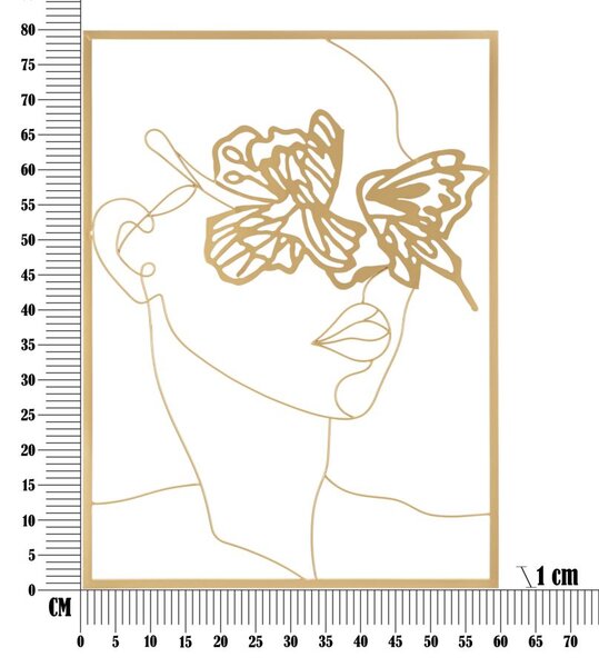Zidni ukras Gold Face