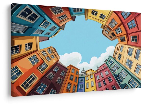 Slika - Između kuća (90x60 cm)