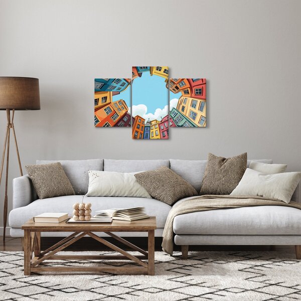 Slika - Između kuća (90x60 cm)