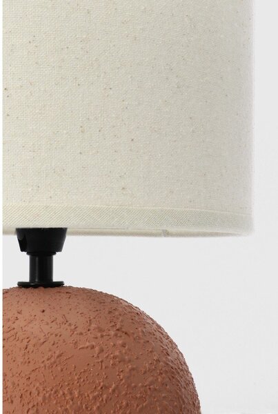 Stolna lampa keramička boja terakote s tekstilnim sjenilom (visina 32 cm) Irvin – Yes Everyday