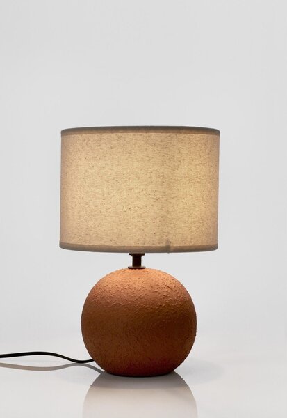 Stolna lampa keramička boja terakote s tekstilnim sjenilom (visina 32 cm) Irvin – Yes Everyday