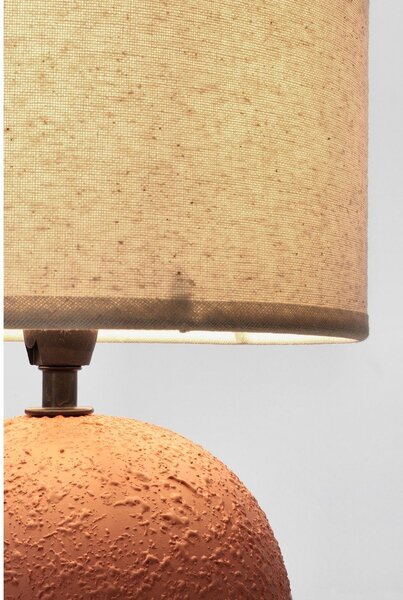 Stolna lampa keramička boja terakote s tekstilnim sjenilom (visina 32 cm) Irvin – Yes Everyday