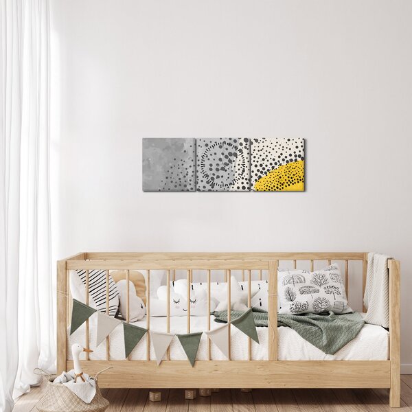 Slika - Apstraktna slika plaže N⁰3 (sa satom) (90x30 cm)