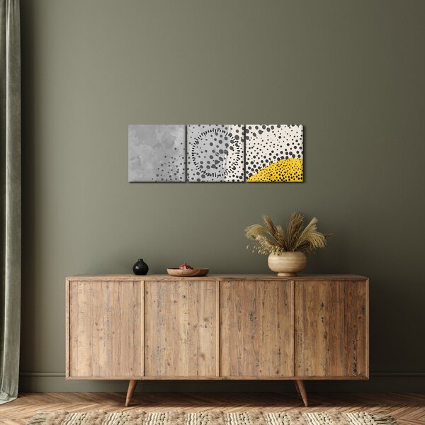 Slika - Apstraktna slika plaže N⁰3 (sa satom) (90x30 cm)