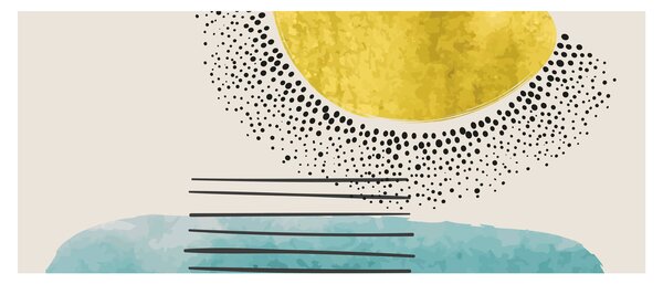 Slika - Apstraktna slika plaže N⁰2 (120x50 cm)