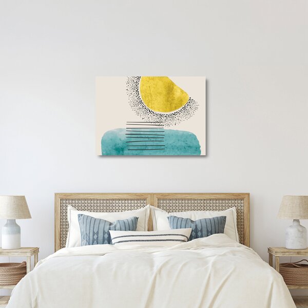 Staklena slika - Apstraktna Staklena slika plaže N⁰2 (70x50 cm)