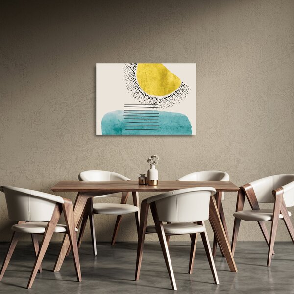 Staklena slika - Apstraktna Staklena slika plaže N⁰2 (70x50 cm)