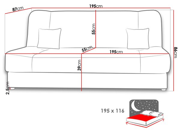 Zondo.hr Sofa Magnus (vanilija). 1122543