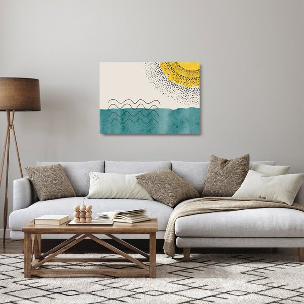 Staklena slika - Apstraktna Staklena slika plaže N⁰1 (70x50 cm)
