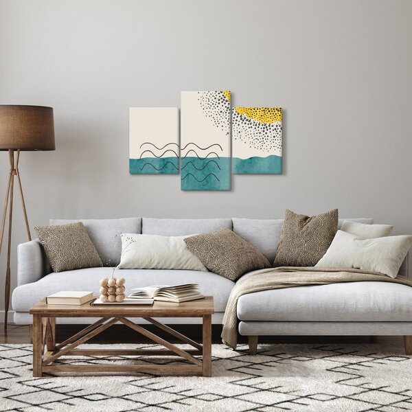 Slika - Apstraktna slika plaže N⁰1 (90x60 cm)