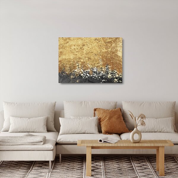Staklena slika - Zlatna struktura N⁰3 (70x50 cm)