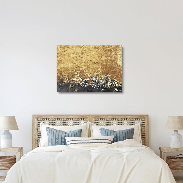 Staklena slika - Zlatna struktura N⁰3 (70x50 cm)