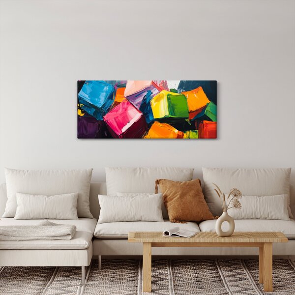Slika - Šarene kocke (120x50 cm)