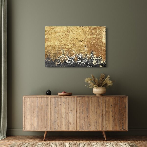 Slika - Zlatna struktura N⁰3 (90x60 cm)