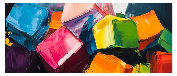 Slika - Šarene kocke (120x50 cm)