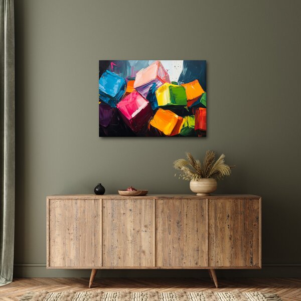 Slika - Šarene kocke (70x50 cm)