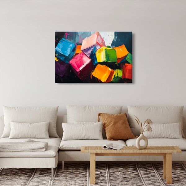 Slika - Šarene kocke (90x60 cm)