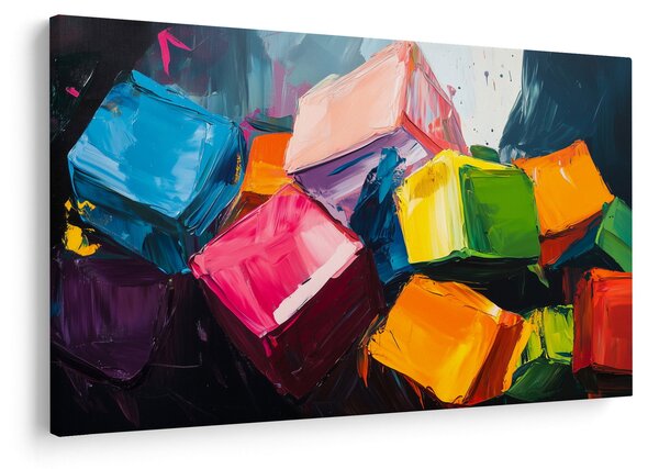 Slika - Šarene kocke (90x60 cm)