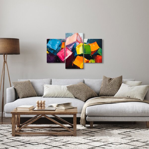 Slika - Šarene kocke (90x60 cm)