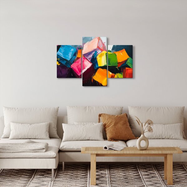 Slika - Šarene kocke (90x60 cm)
