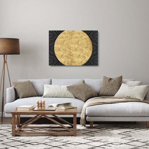 Staklena slika - Zlatna struktura N⁰2 (70x50 cm)