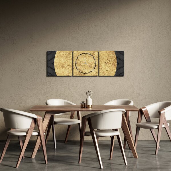 Slika - Zlatna struktura N⁰2 (sa satom) (90x30 cm)