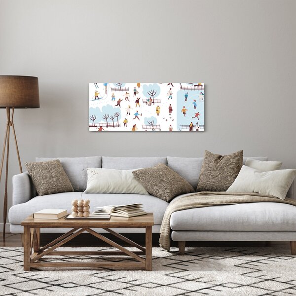Slika - Vesela zima (120x50 cm)
