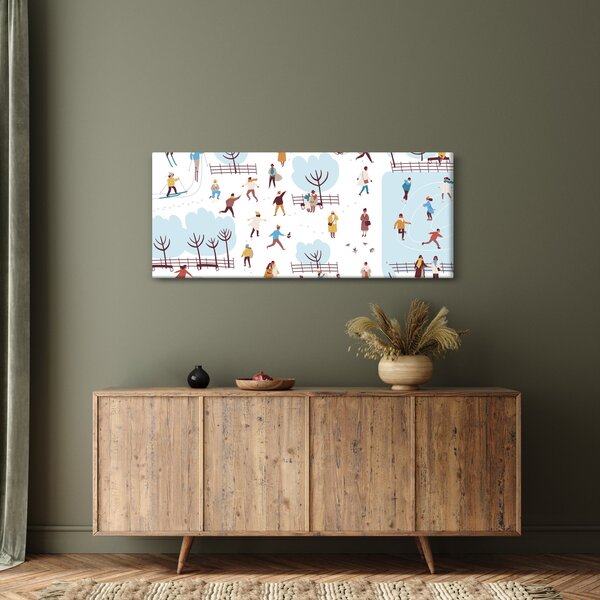Slika - Vesela zima (120x50 cm)