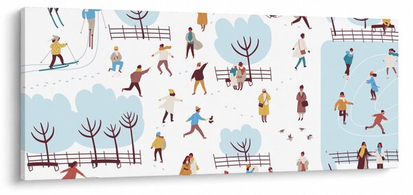 Slika - Vesela zima (120x50 cm)