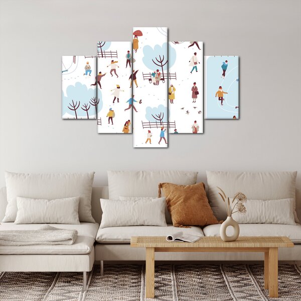 Slika - Vesela zima (150x105 cm)
