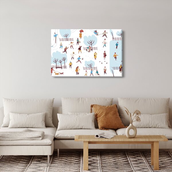 Slika - Vesela zima (90x60 cm)