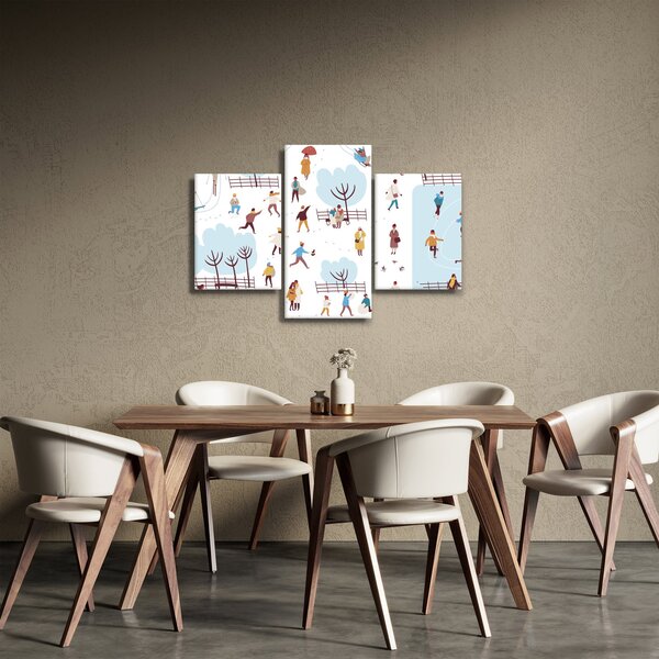 Slika - Vesela zima (90x60 cm)