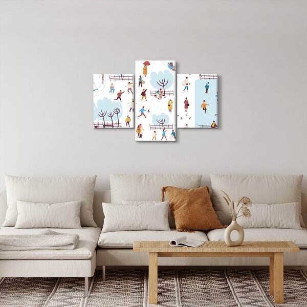 Slika - Vesela zima (90x60 cm)