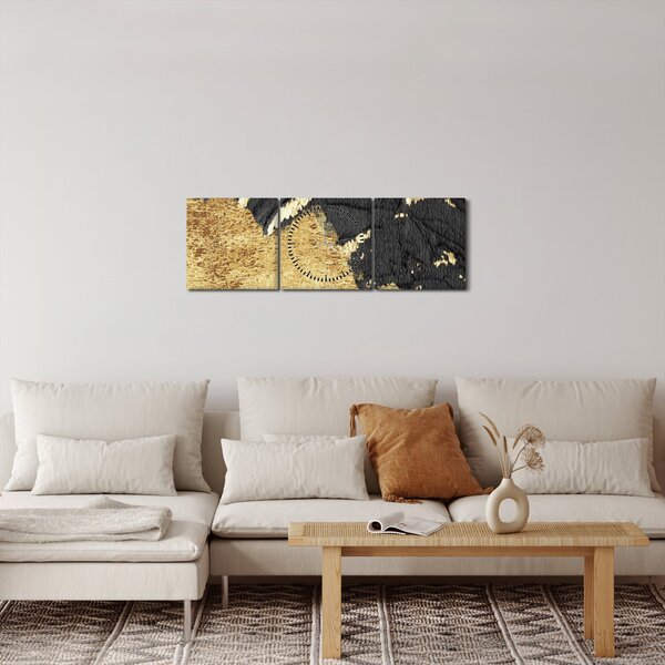 Slika - Zlatna struktura N⁰1 (sa satom) (90x30 cm)