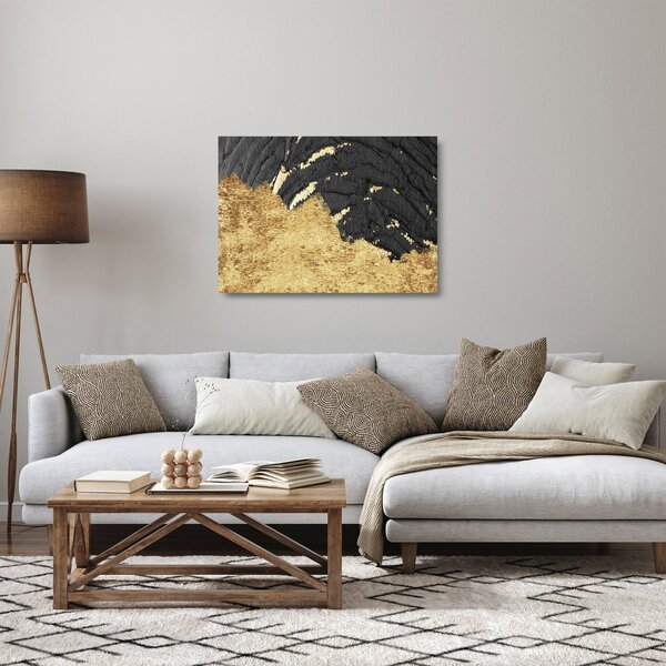 Staklena slika - Zlatna struktura N⁰1 (70x50 cm)