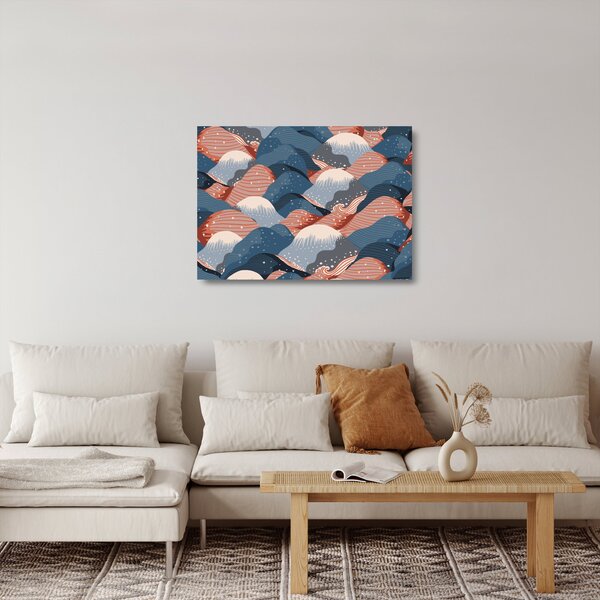 Staklena slika - Japanski valovi (70x50 cm)