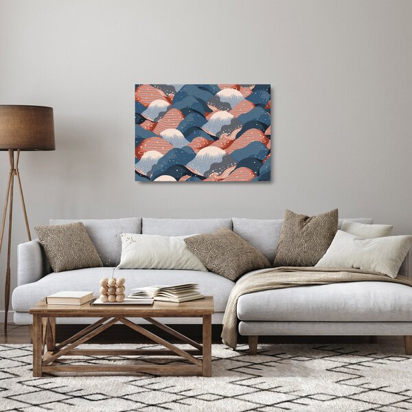 Staklena slika - Japanski valovi (70x50 cm)