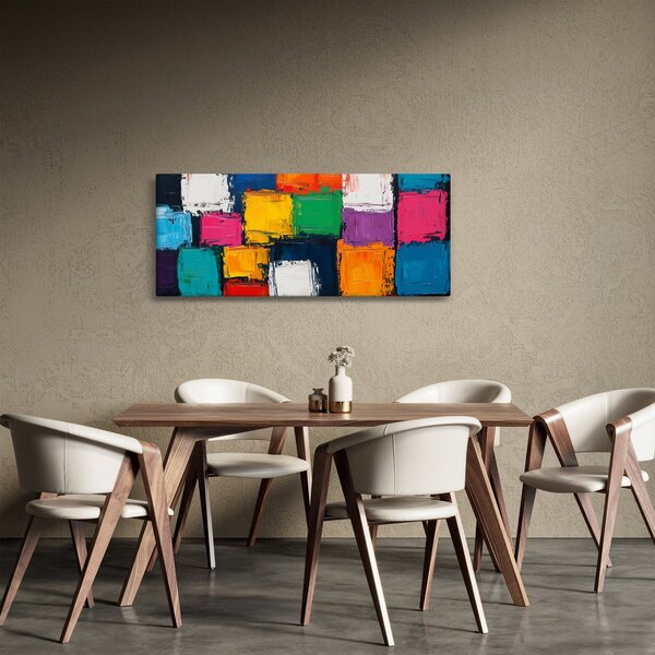 Slika - Slika šarenih kvadrata (120x50 cm)
