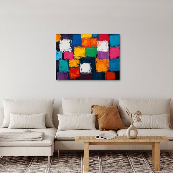Slika - Slika šarenih kvadrata (70x50 cm)