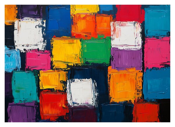 Slika - Slika šarenih kvadrata (70x50 cm)