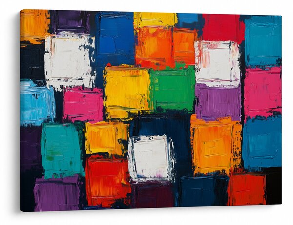 Slika - Slika šarenih kvadrata (70x50 cm)