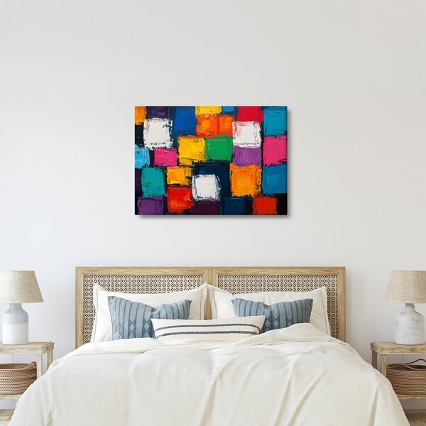 Slika - Slika šarenih kvadrata (70x50 cm)