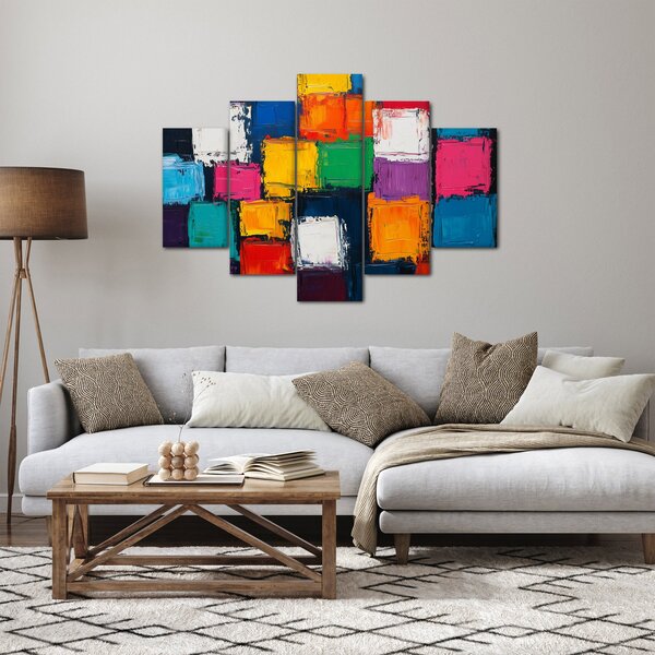 Slika - Slika šarenih kvadrata (150x105 cm)
