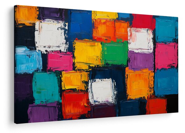 Slika - Slika šarenih kvadrata (90x60 cm)