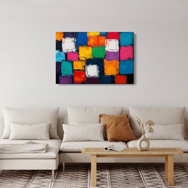 Slika - Slika šarenih kvadrata (90x60 cm)