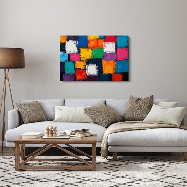 Slika - Slika šarenih kvadrata (90x60 cm)