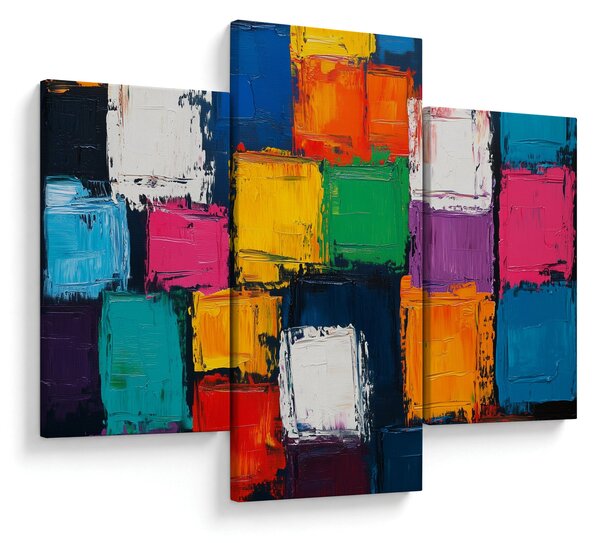 Slika - Slika šarenih kvadrata (90x60 cm)