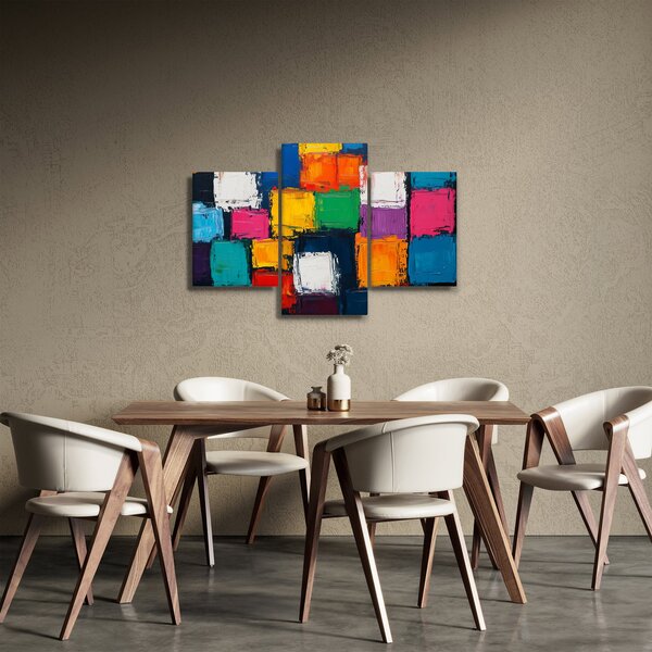 Slika - Slika šarenih kvadrata (90x60 cm)