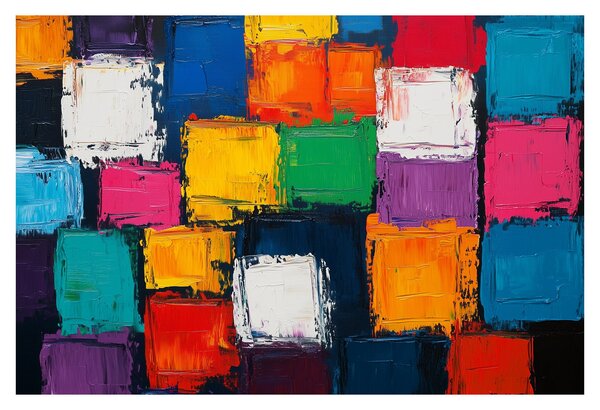 Slika - Slika šarenih kvadrata (90x60 cm)