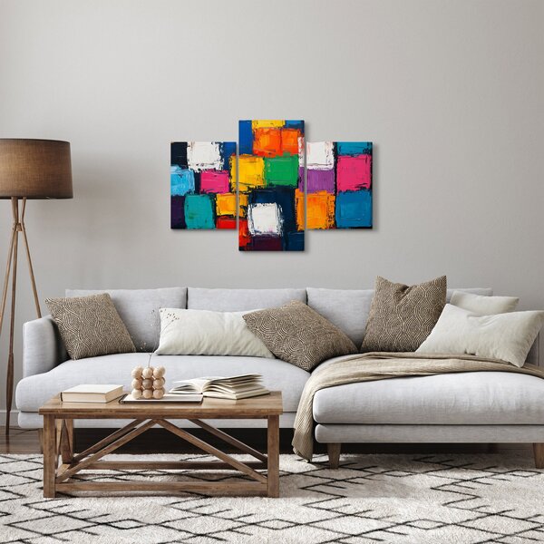 Slika - Slika šarenih kvadrata (90x60 cm)